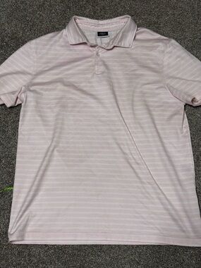 Charles Tyrwhitt Pale Pink Striped Polo Shirt